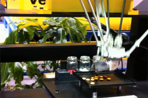 Pick and place robot cell